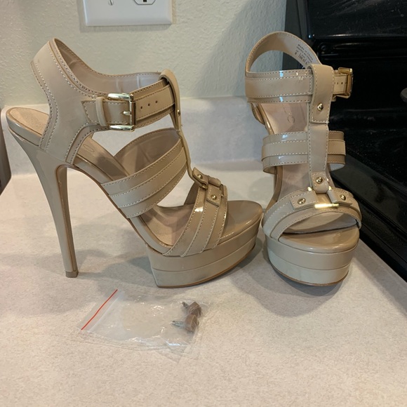 Nude suede platform pumps from ALDO. Used mildly. - Picture 4 of 16